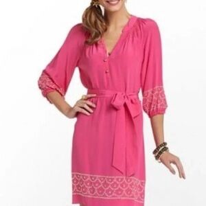 Lilly Pulitzer Perla Silk Dress in Orchid Pink Sz Small